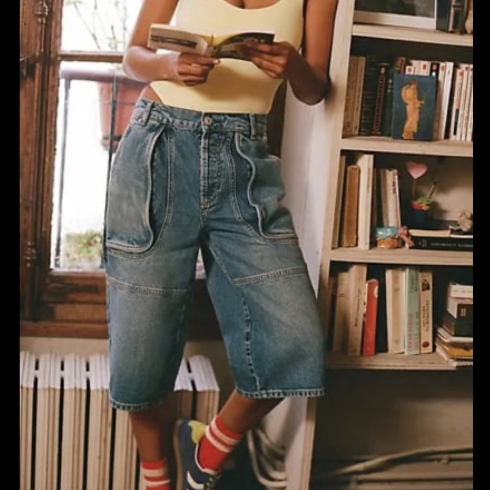 We The Free Shorts havasu slouchy denim shorts sz 27